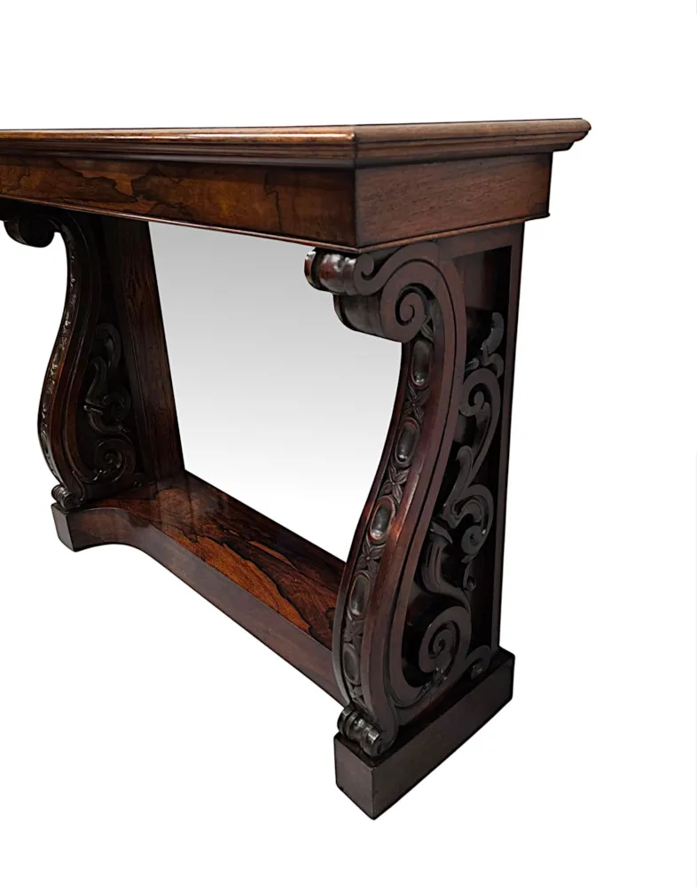 A Very Rare Early 19th Century Mirror Back Console Table