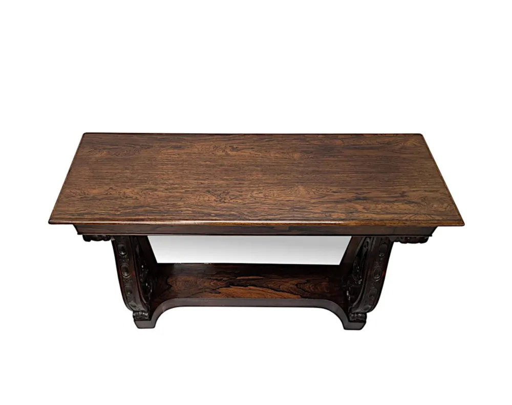 A Very Rare Early 19th Century Mirror Back Console Table