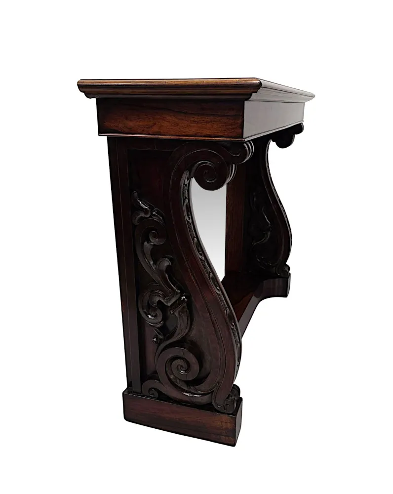 A Very Rare Early 19th Century Mirror Back Console Table