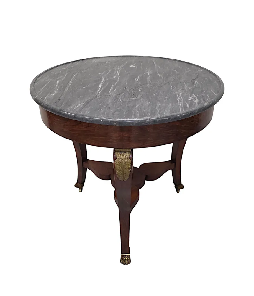 A Stunning 19th Century Marble Top Centre Table with Ormolu Mounts