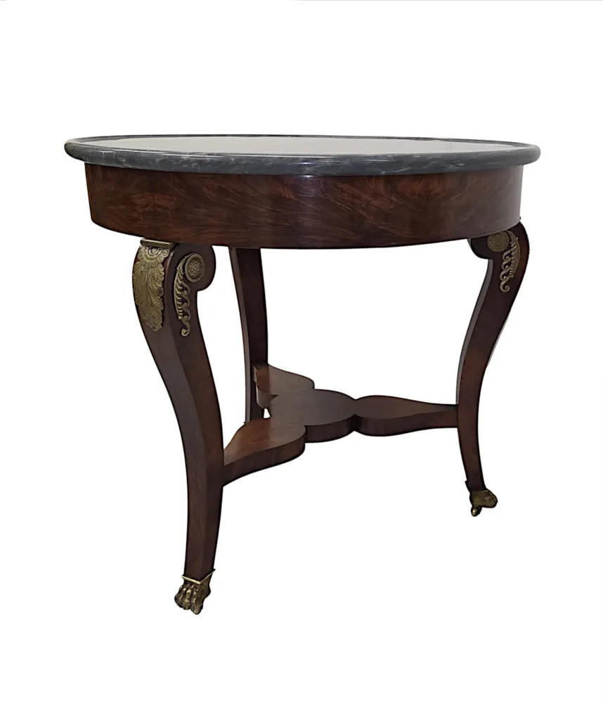 A Stunning 19th Century Marble Top Centre Table with Ormolu Mounts