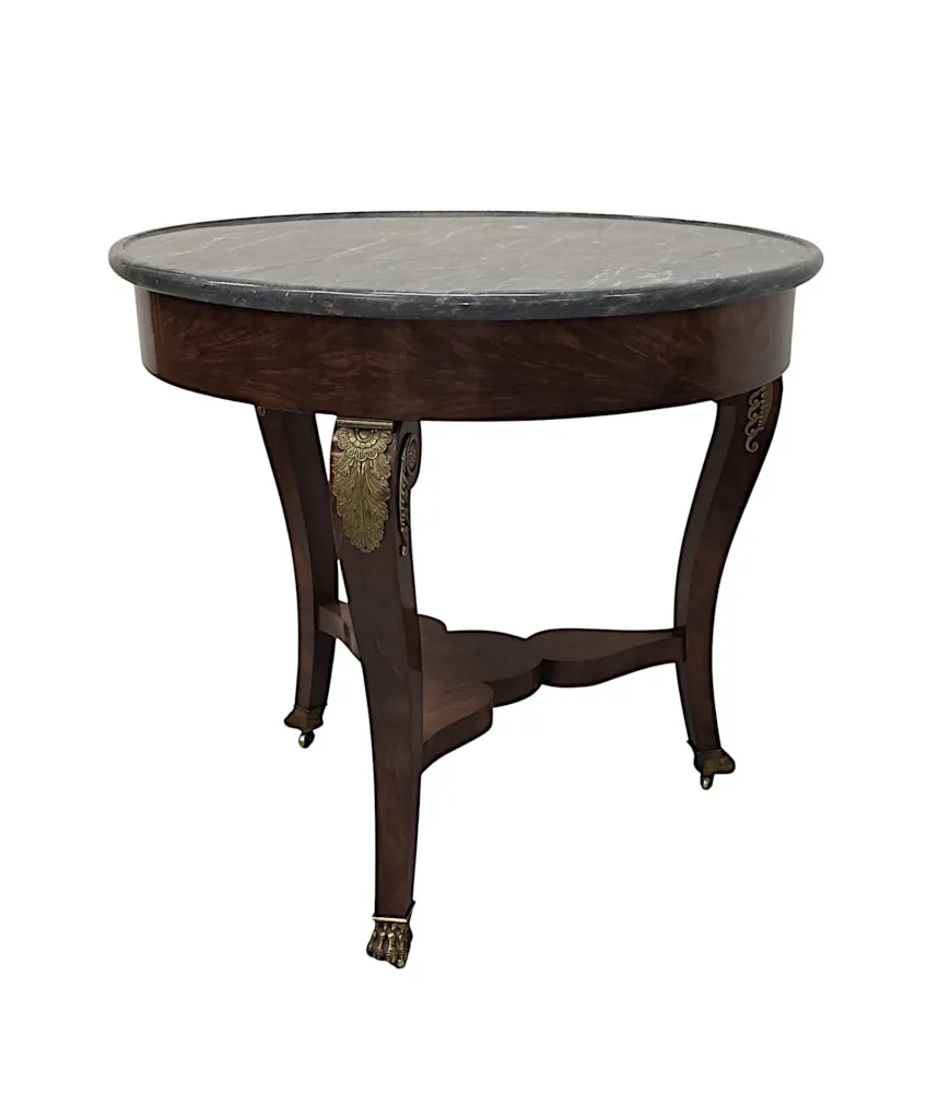 A Stunning 19th Century Marble Top Centre Table with Ormolu Mounts