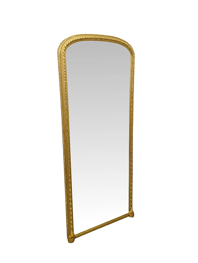 A Gorgeous 19th Century Giltwood Dressing or Pier Mirror in Lovely Original Condition