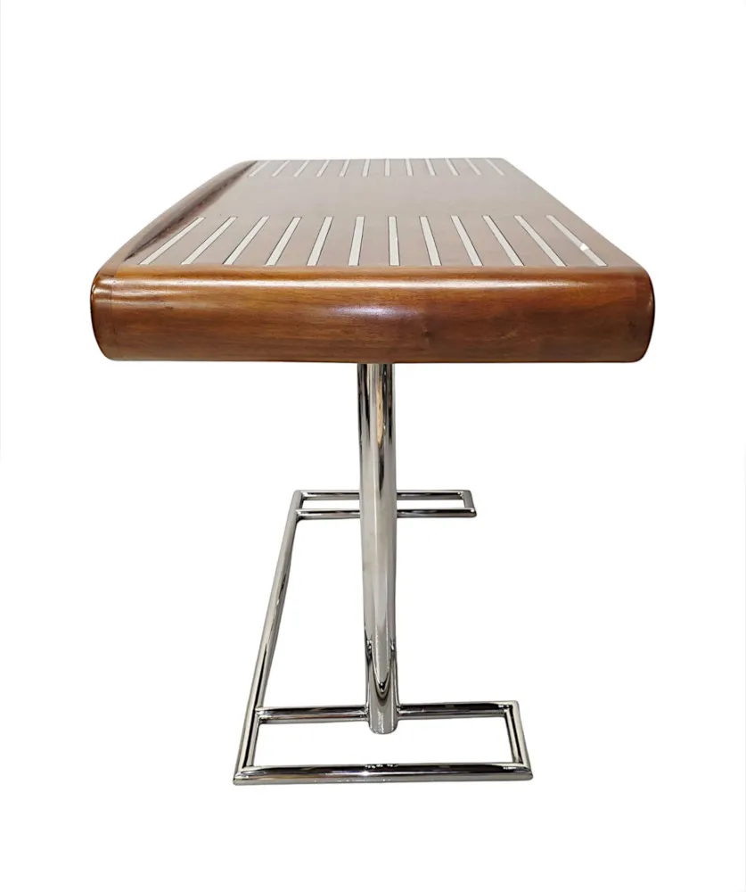 A Stunning Mid Century Design Walnut and Chrome Desk