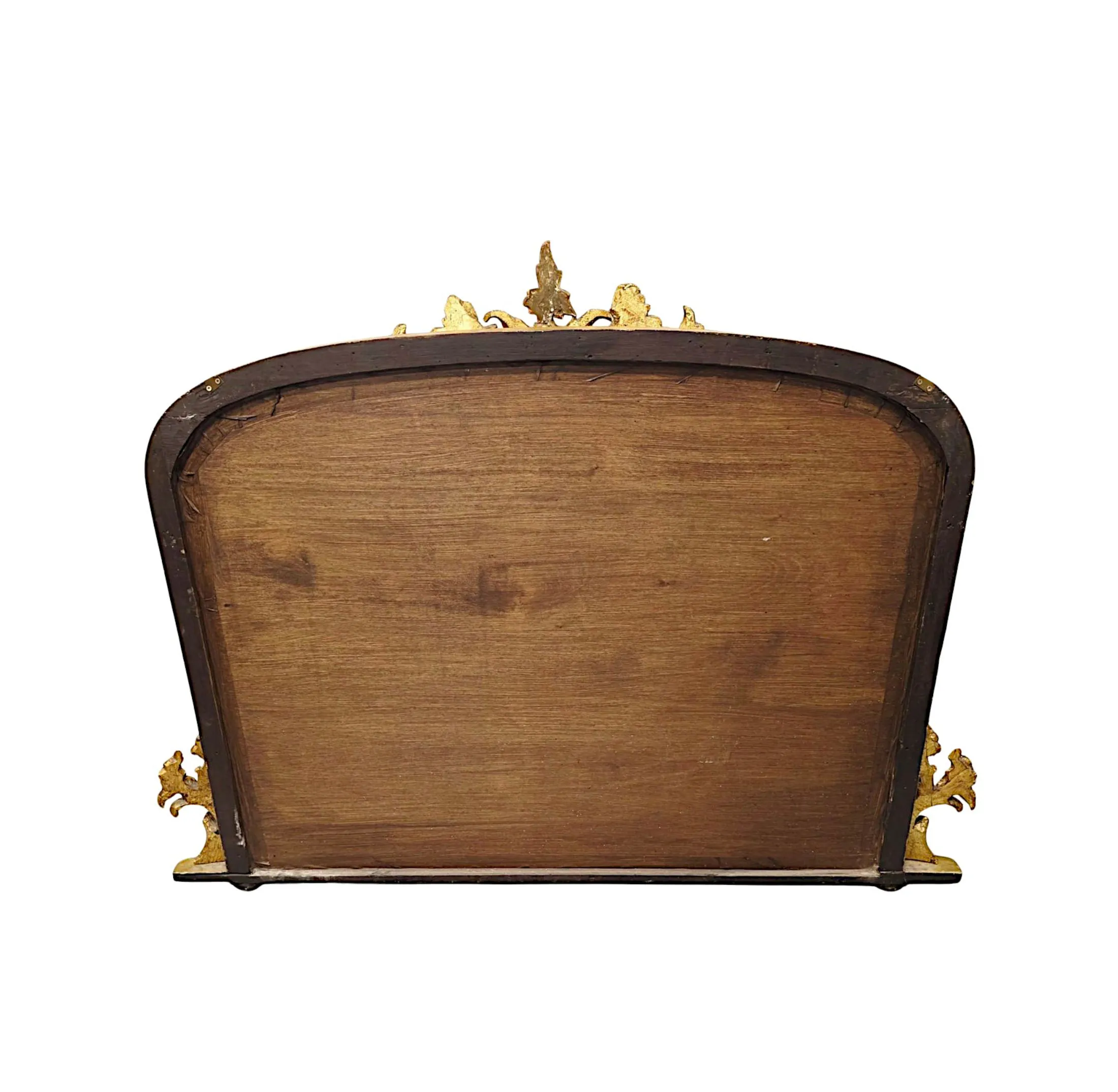 A Stunning Fully Restored 19th Century Archtop Giltwood Overmantel Mirror