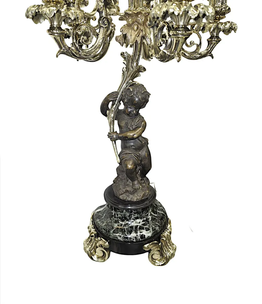 A Very Rare and Fine 19th Century French Marble and Bronze Garniture Clock Set 