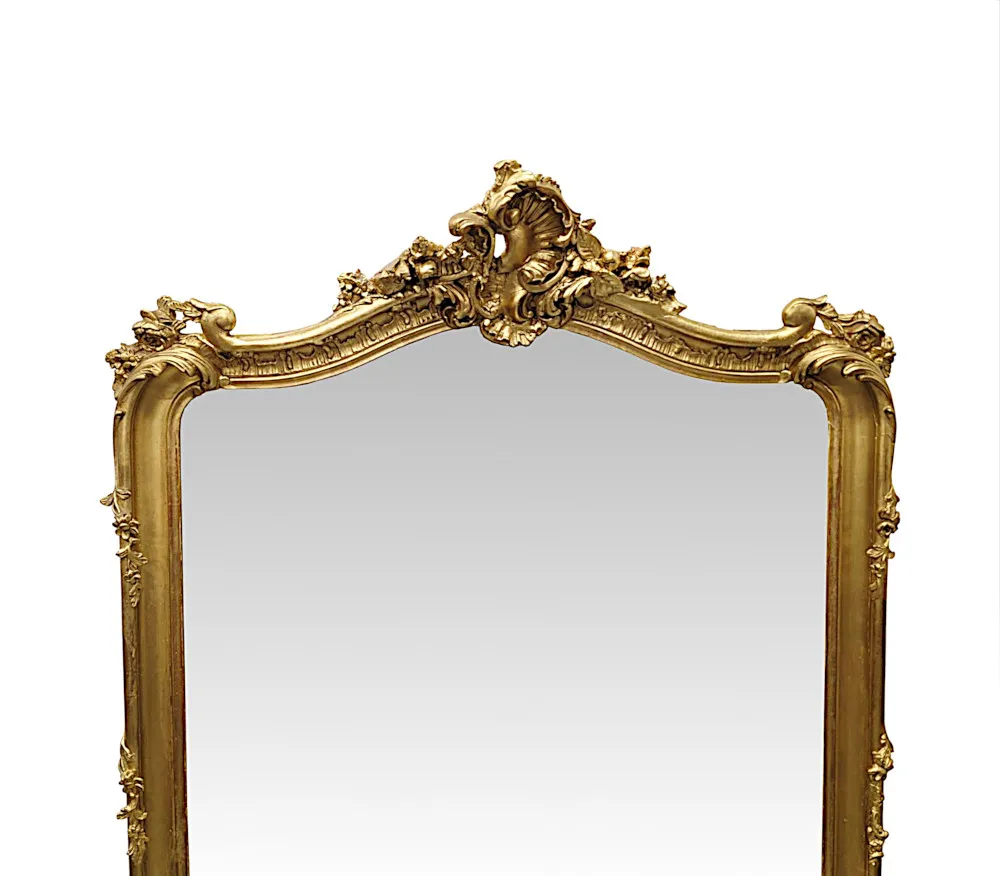 A Stunning 19th Century Giltwood Hall or Overmantel Mirror