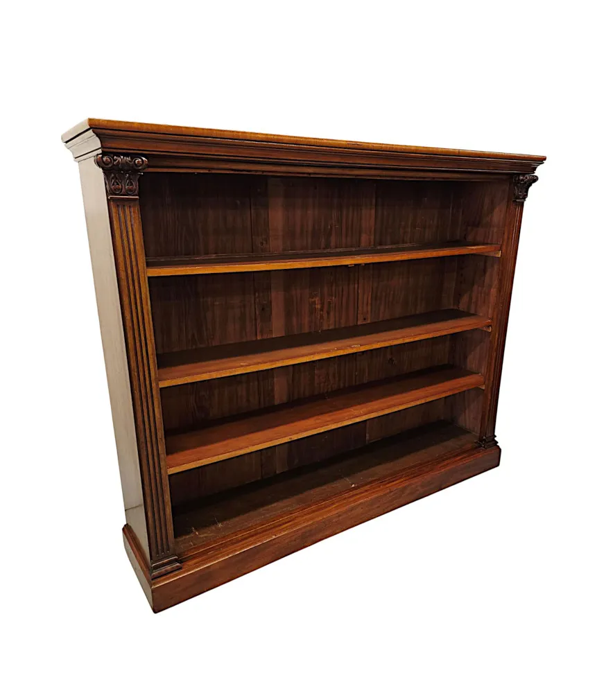  A Very Rare Early 19th Century William IV Large Open Bookcase
