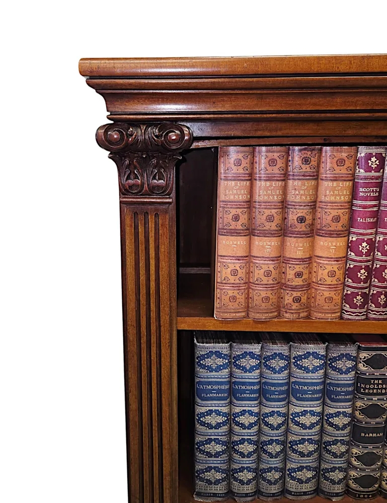  A Very Rare Early 19th Century William IV Large Open Bookcase