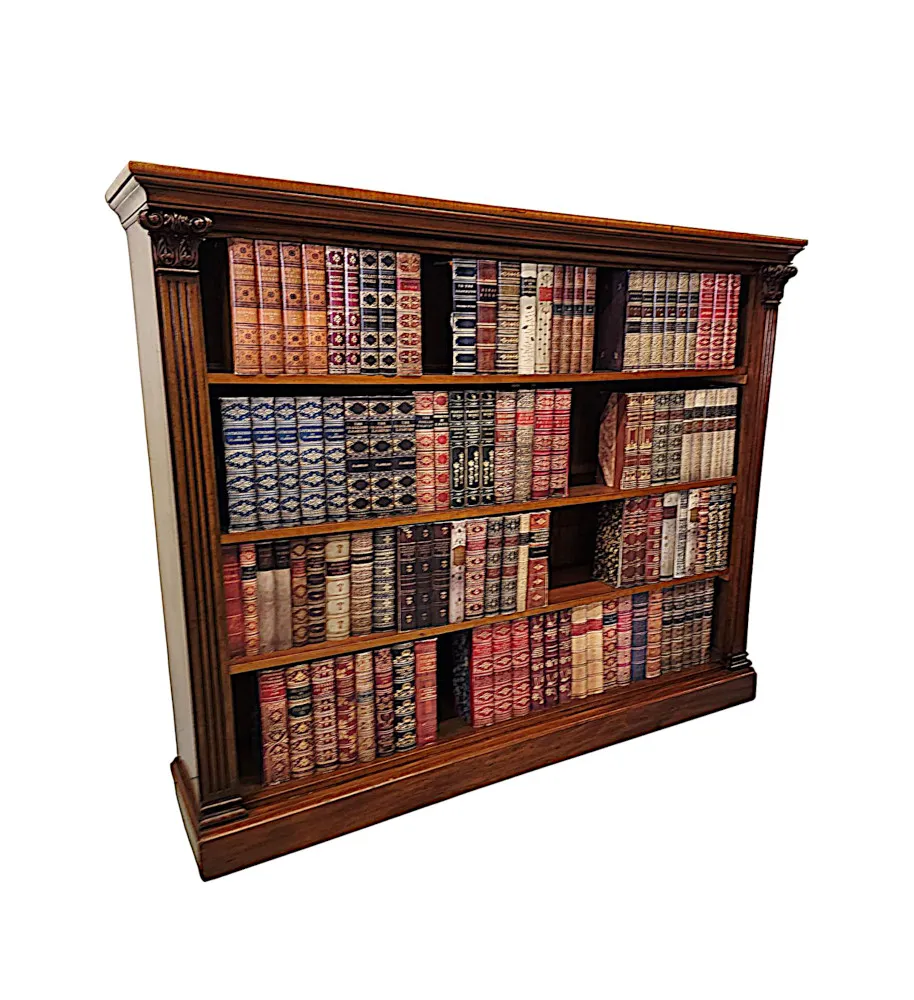  A Very Rare Early 19th Century William IV Large Open Bookcase