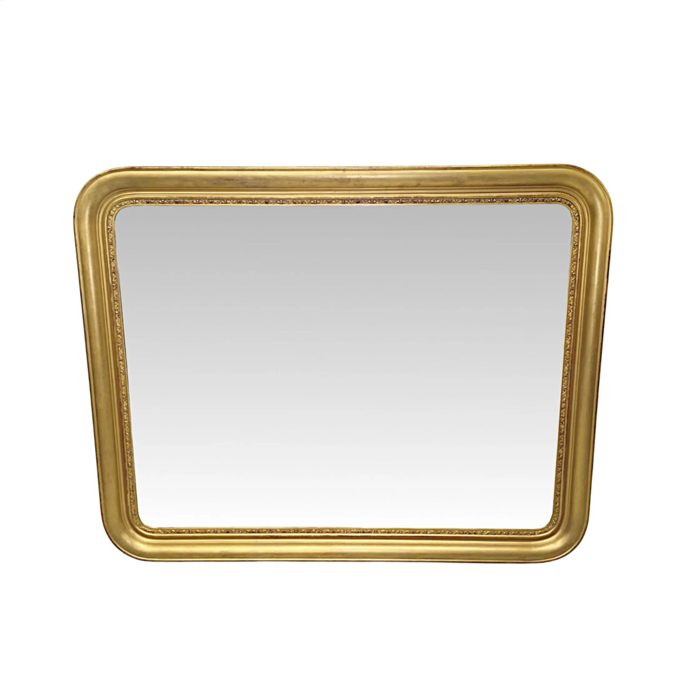 A Very Rare Pair of 19th Century Elegantly Simple Giltwood Mirrors