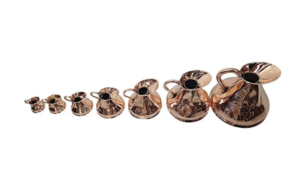 A Fabulous Set of Fully Polished 19th Century Copper Measures