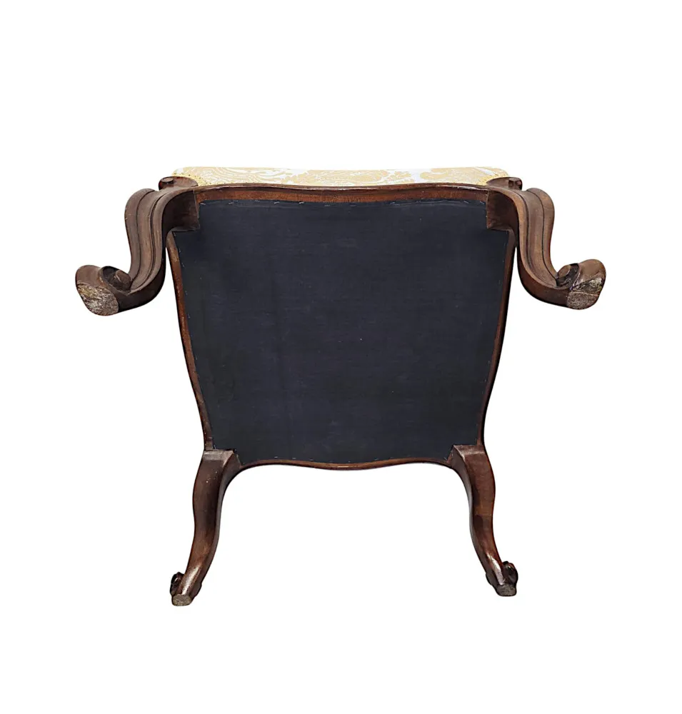 A Stunning Fully Restored 19th Century Cabriole Leg Foot Stool