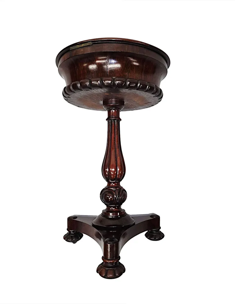 A Very Rare Irish William IV Tea Poy Attributed To 'Strahan' of Dublin