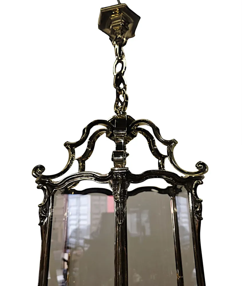 A Stunning Early 20th Century Fully Restored Heavy Brass Lantern