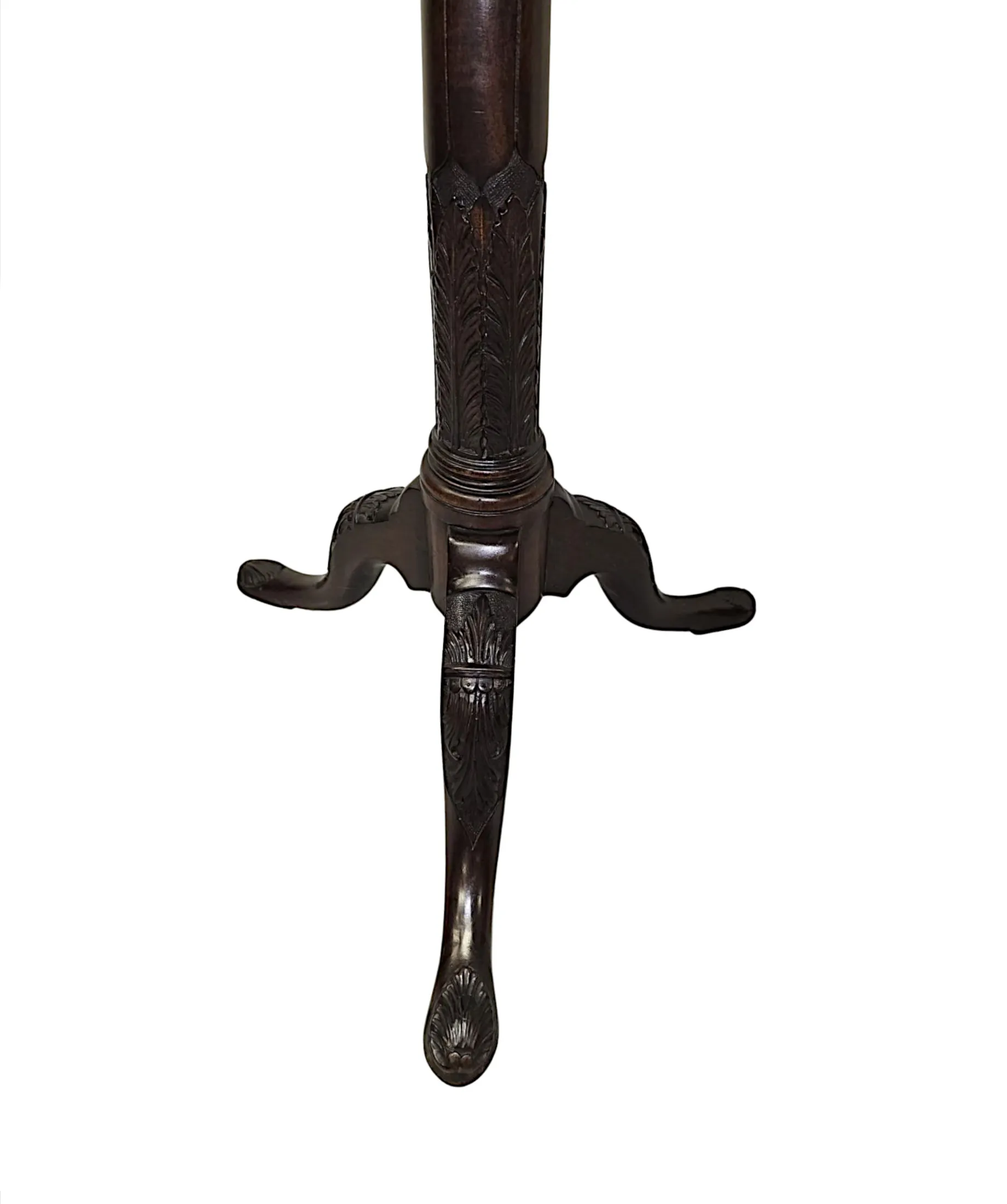  A Very Rare Georgian Irish Flip Top Table with Pie Crust Top