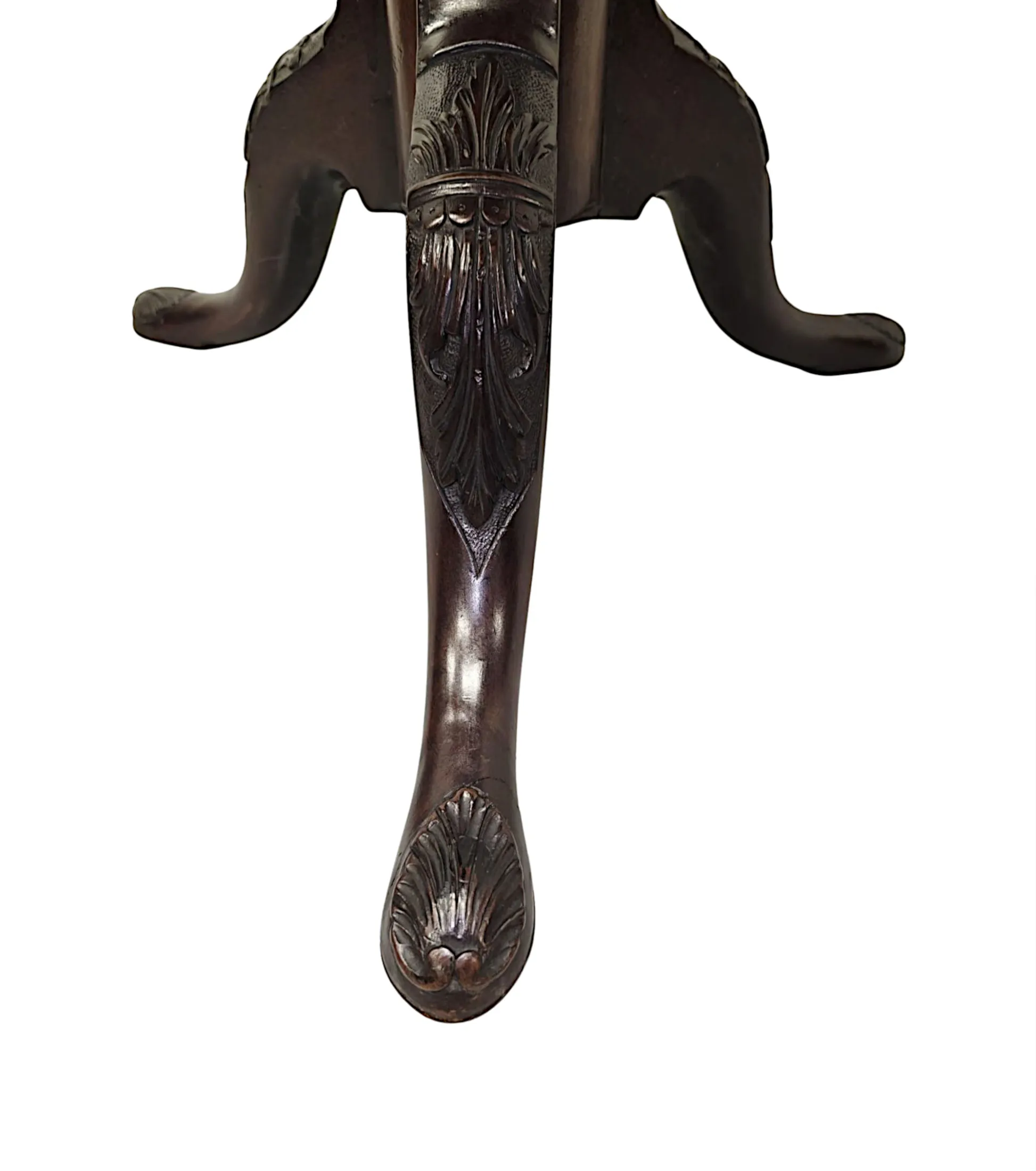  A Very Rare Georgian Irish Flip Top Table with Pie Crust Top