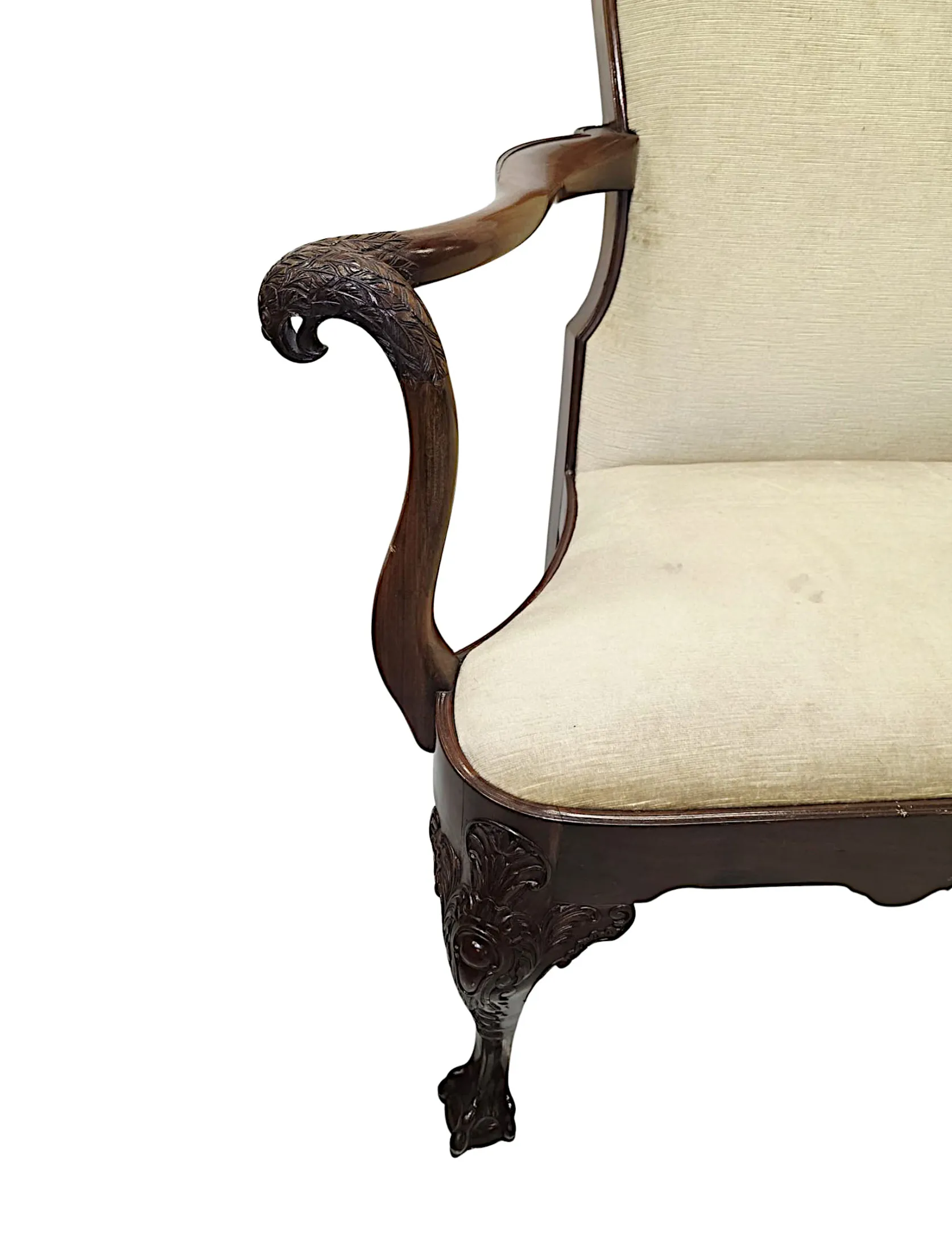 A Very Rare Late 19th Century Irish Two Seater Settee In the Manner of 'Butlers of Dublin'