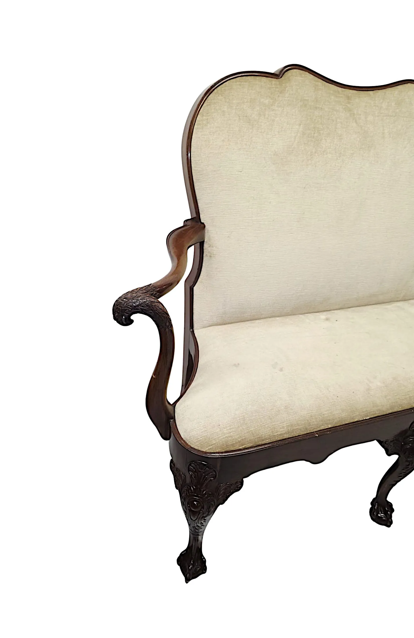 A Very Rare Late 19th Century Irish Two Seater Settee In the Manner of 'Butlers of Dublin'