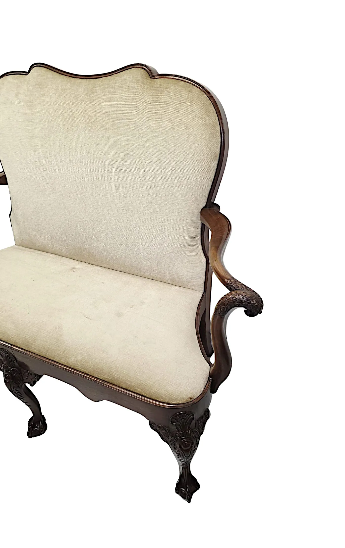 A Very Rare Late 19th Century Irish Two Seater Settee In the Manner of 'Butlers of Dublin'