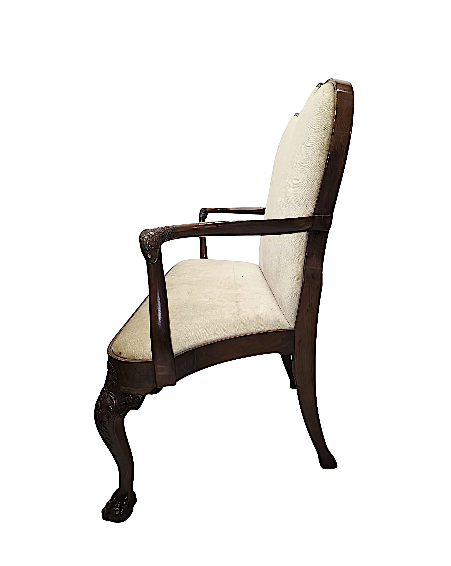 A Very Rare Late 19th Century Irish Two Seater Settee In the Manner of 'Butlers of Dublin'