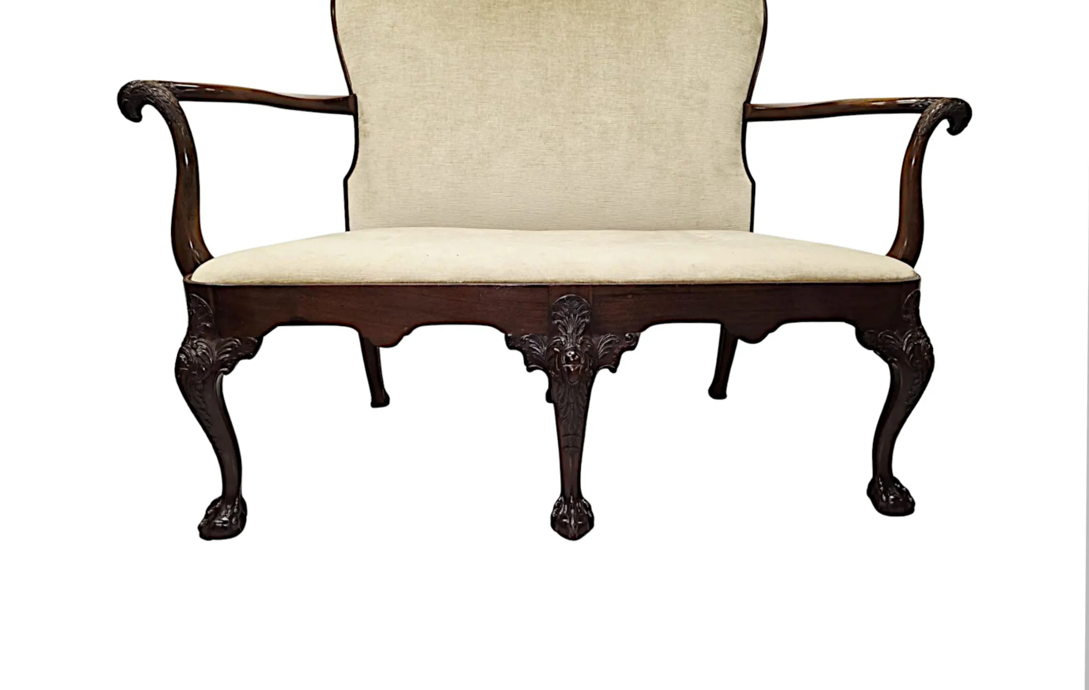A Very Rare Late 19th Century Irish Two Seater Settee In the Manner of 'Butlers of Dublin'