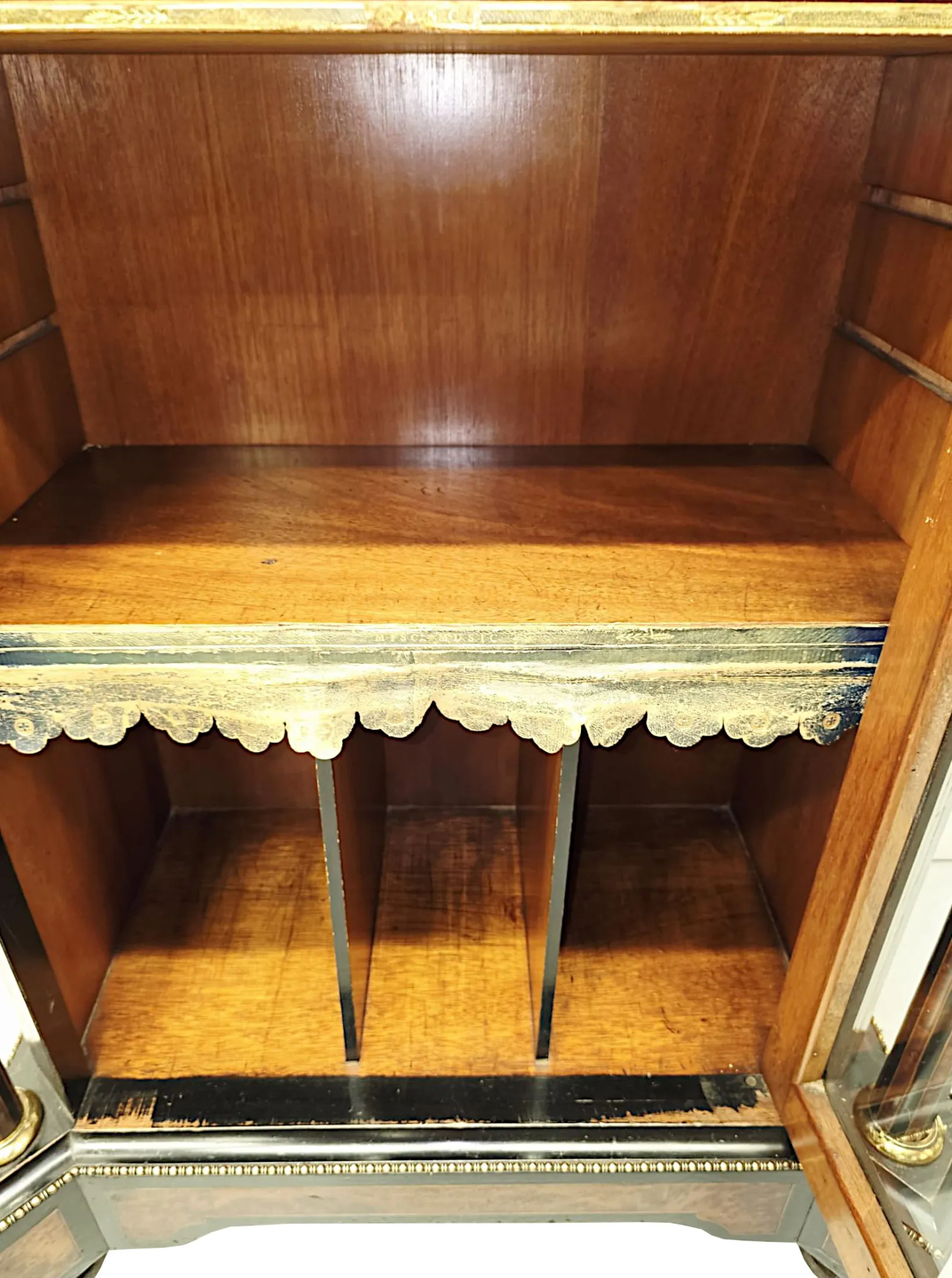 A Very Rare Pair of 19th Century Inlaid Emboyna and Ebonised Music or Pier Cabinets