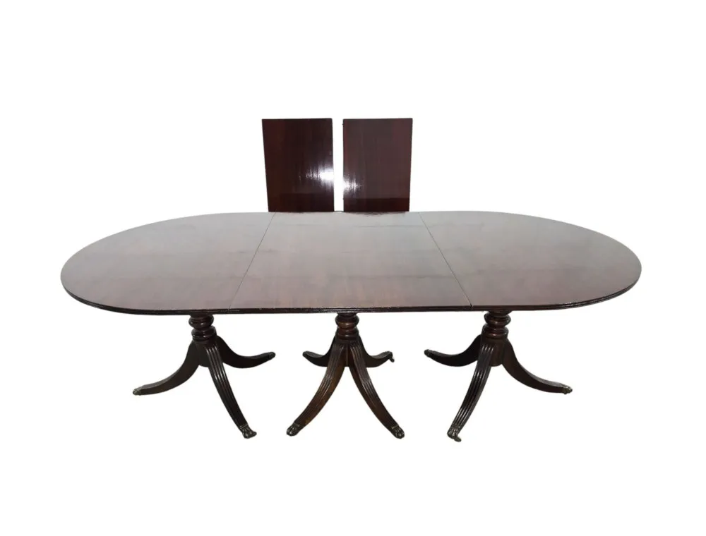 A Fabulous 19th Century Triple Pod Extendable Dining Table