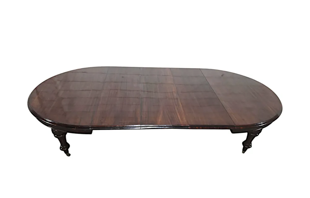 A Very Fine 19th Century Irish D-End Dining Table with Three Extra Leaves in the Manner of Williams and Gibton Dublin