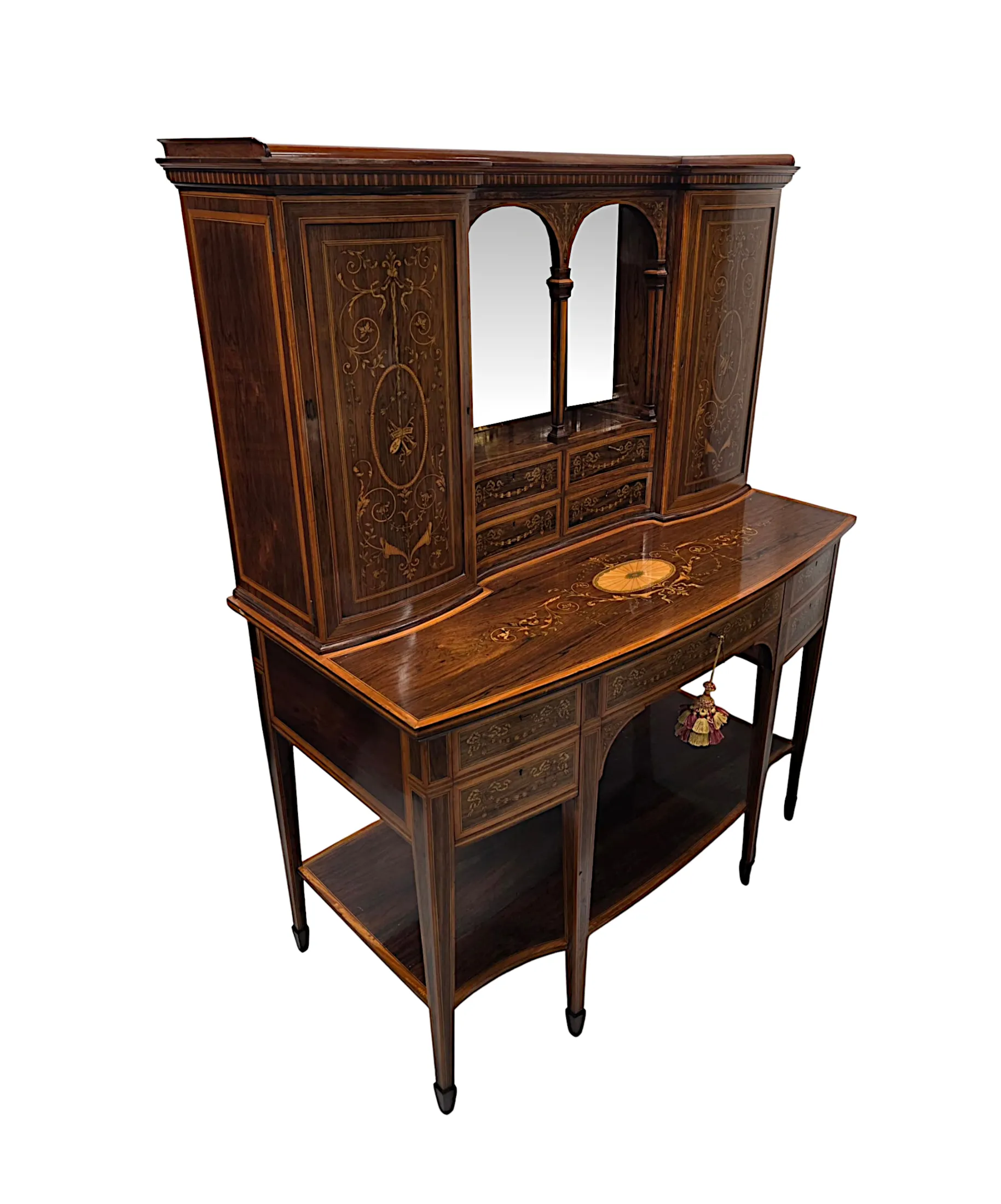 A Very Rare Edwardian Inlaid Cabinet Attributed to London Maker 'Edward and Roberts'