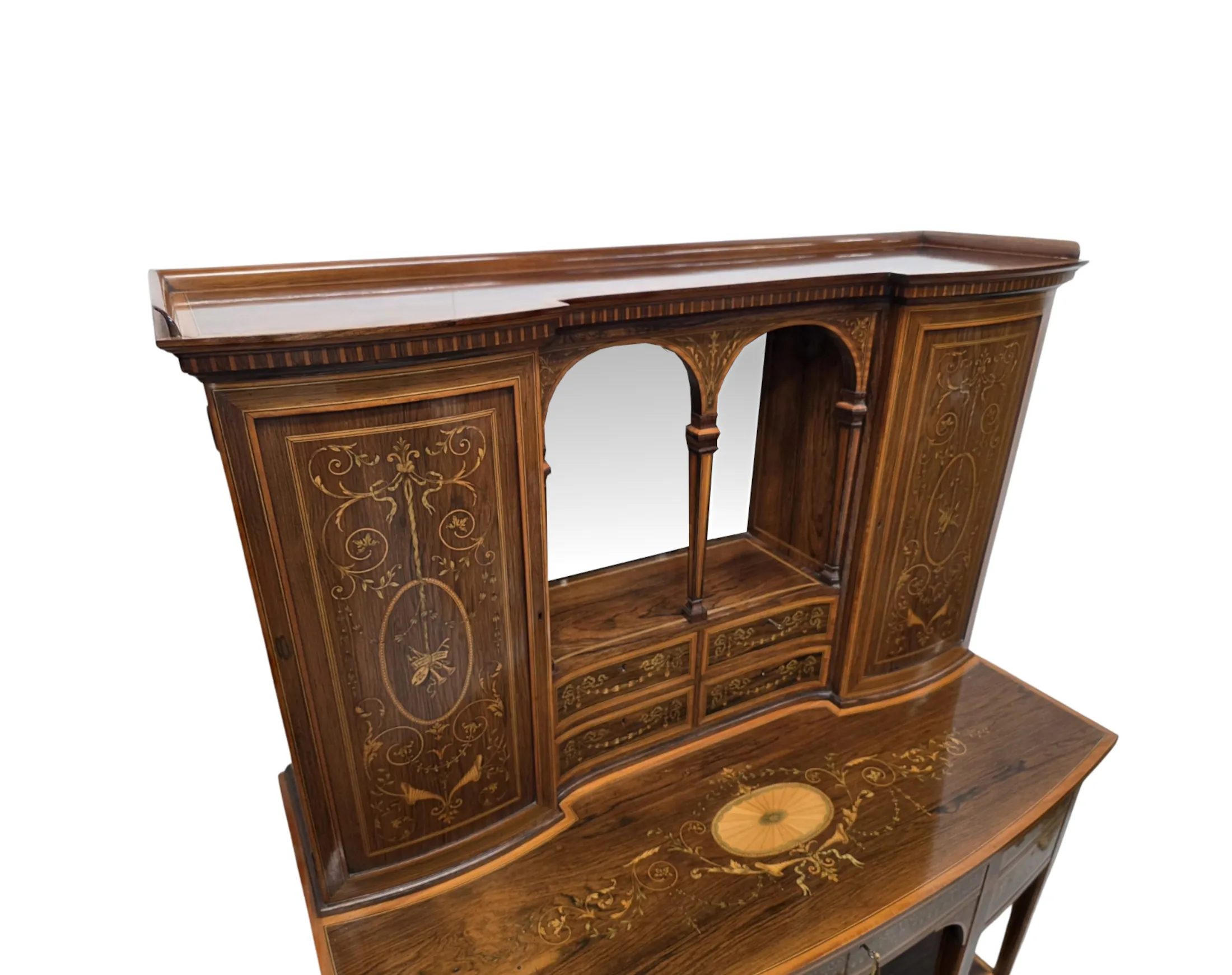 A Very Rare Edwardian Inlaid Cabinet Attributed to London Maker 'Edward and Roberts'