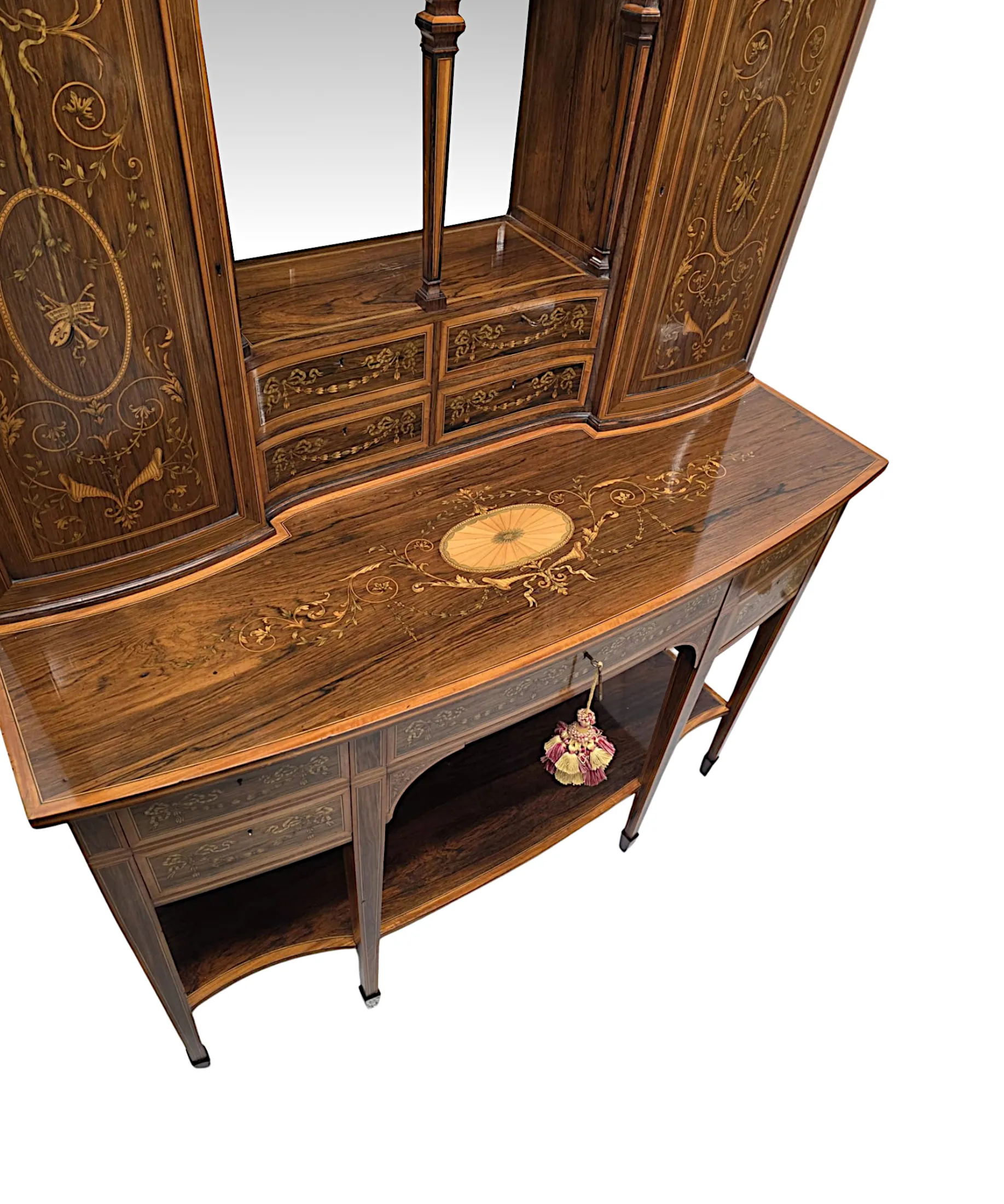 A Very Rare Edwardian Inlaid Cabinet Attributed to London Maker 'Edward and Roberts'