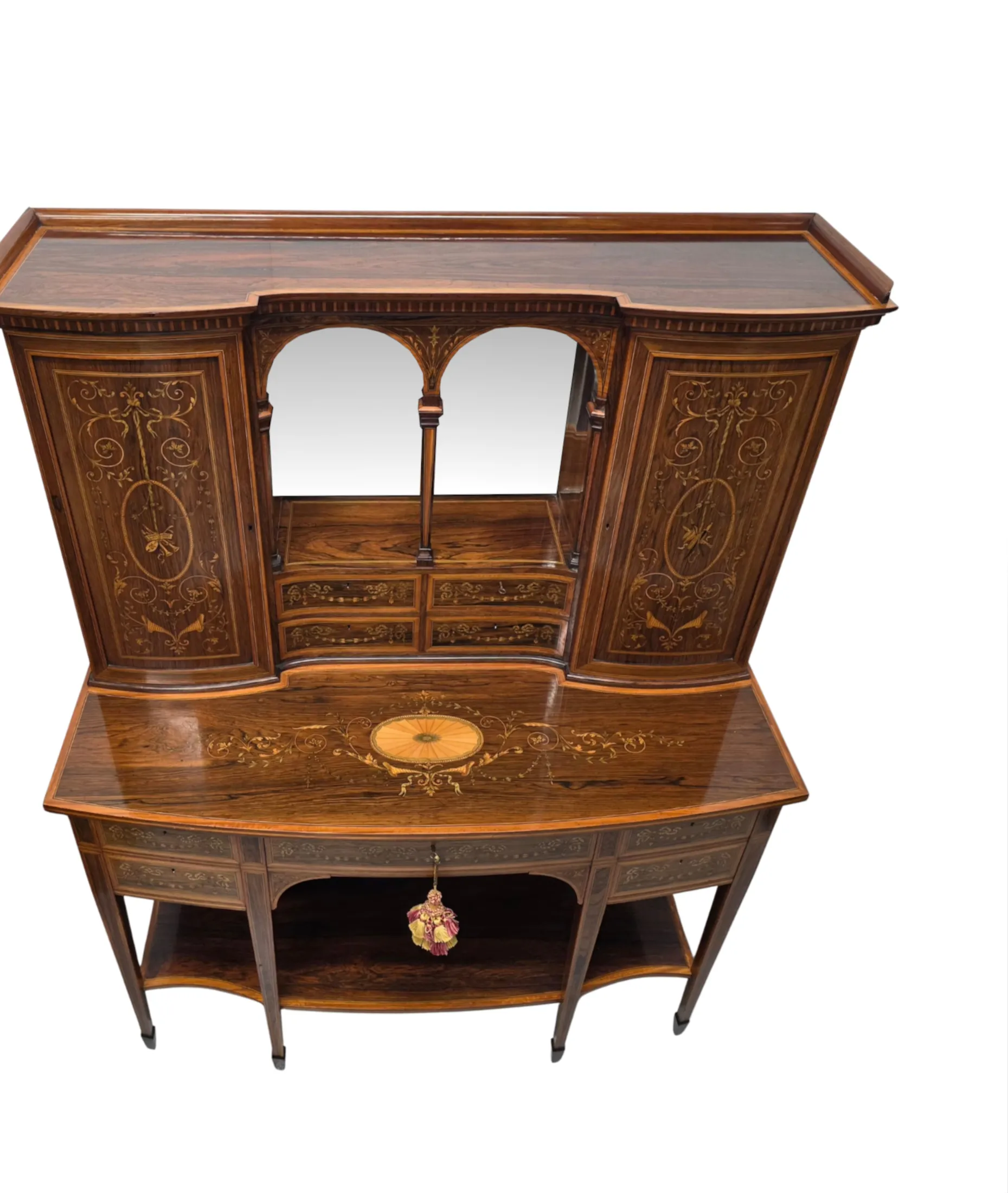 A Very Rare Edwardian Inlaid Cabinet Attributed to London Maker 'Edward and Roberts'