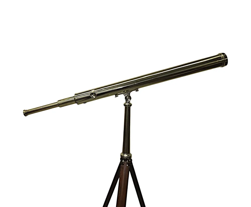  A Very Fine Early 19th Century Polished Brass Telescope By W.& T. Gilbert, London
