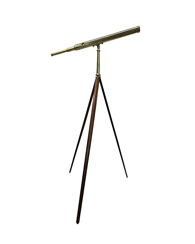  A Very Fine Early 19th Century Polished Brass Telescope By W.& T. Gilbert, London
