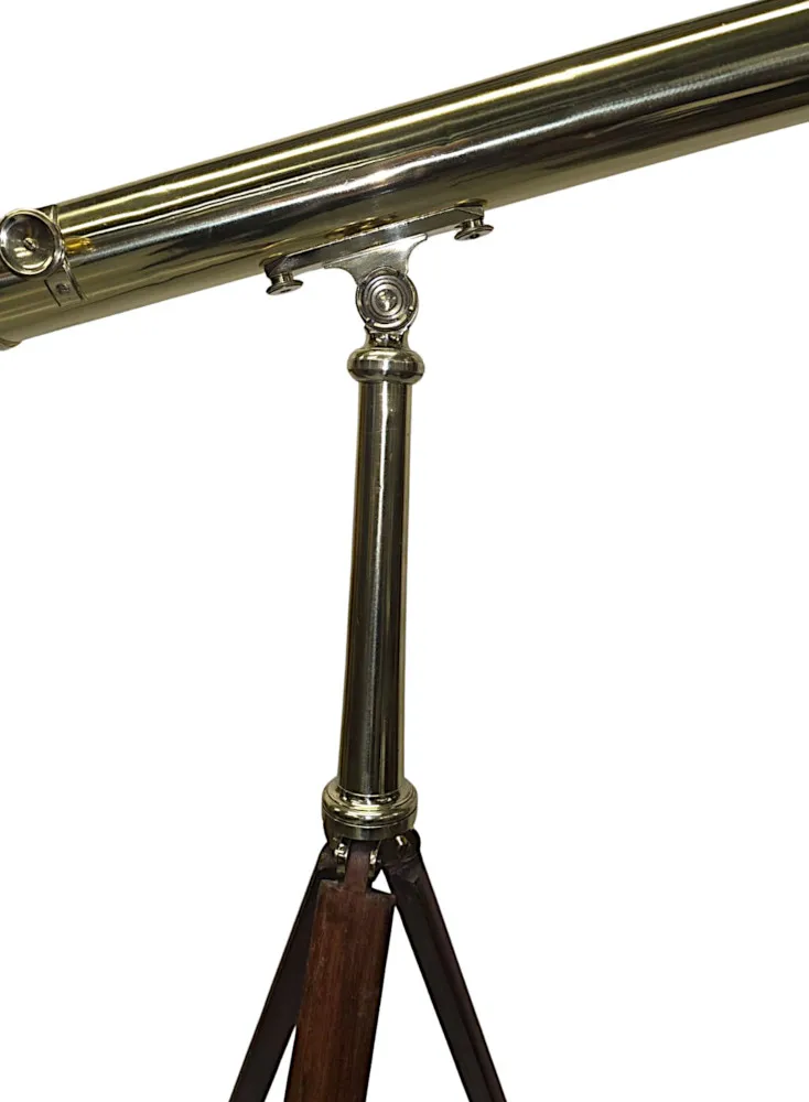  A Very Fine Early 19th Century Polished Brass Telescope By W.& T. Gilbert, London