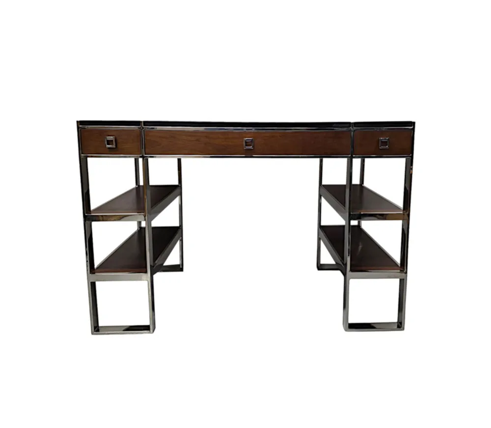  A Stunning Mid Century Design Leather Top Desk