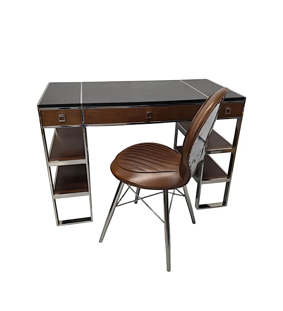  A Stunning Mid Century Design Leather Top Desk