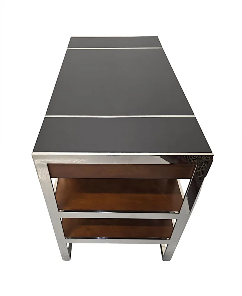  A Stunning Mid Century Design Leather Top Desk