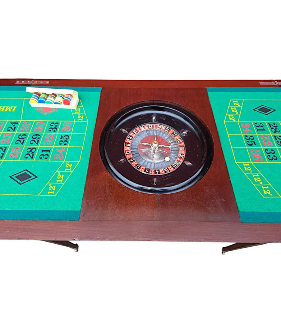 A Very Rare Edwardian Games Roulette Table