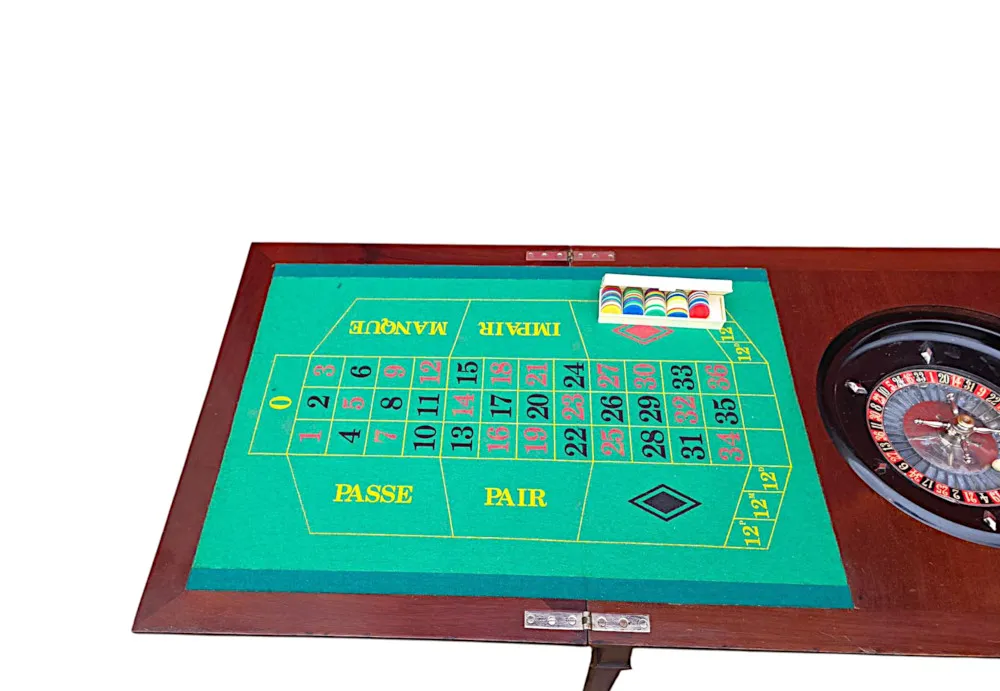 A Very Rare Edwardian Games Roulette Table