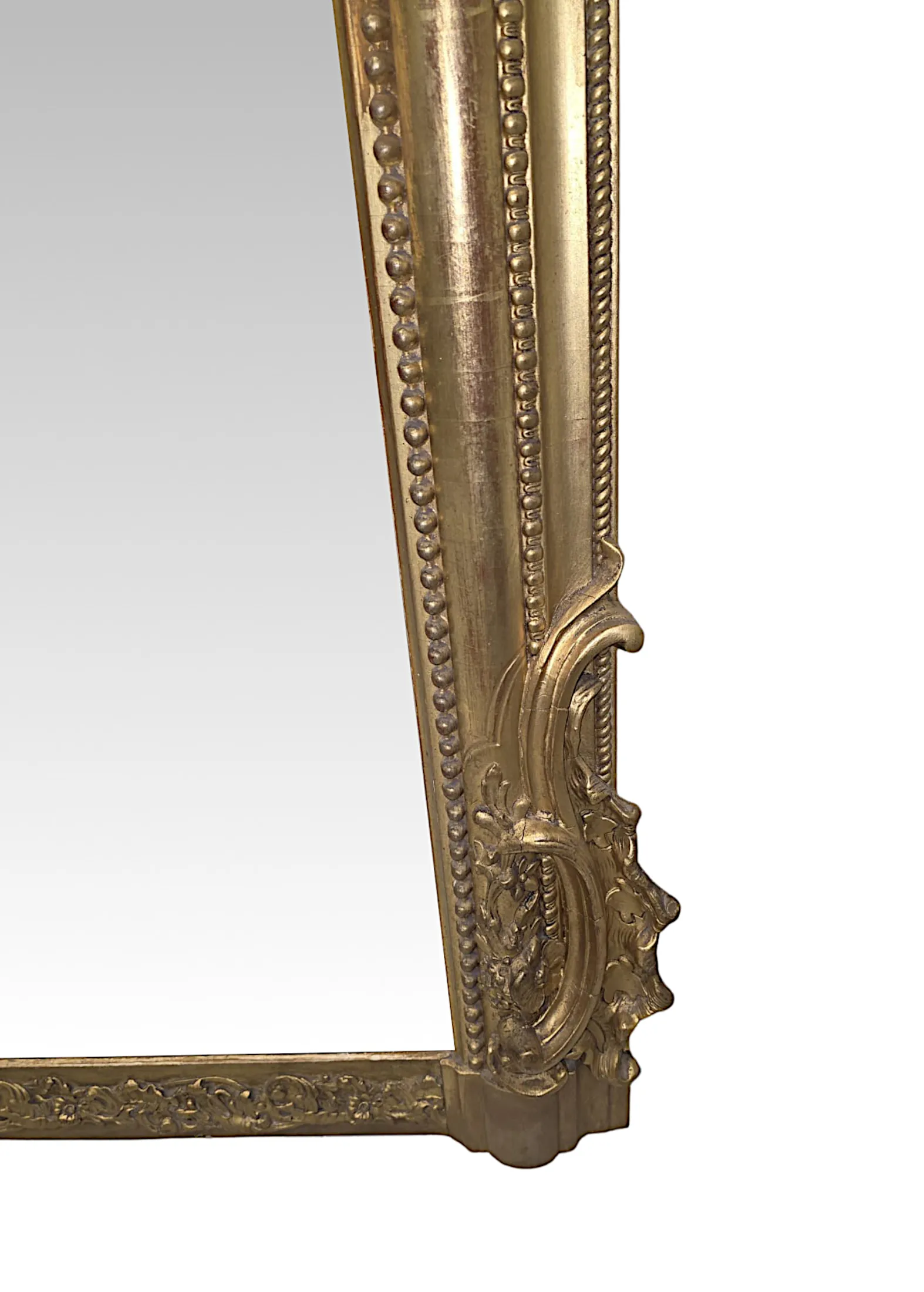 A Very Rare Pair of Massive 19th Century Giltwood Overmantel Mirrors