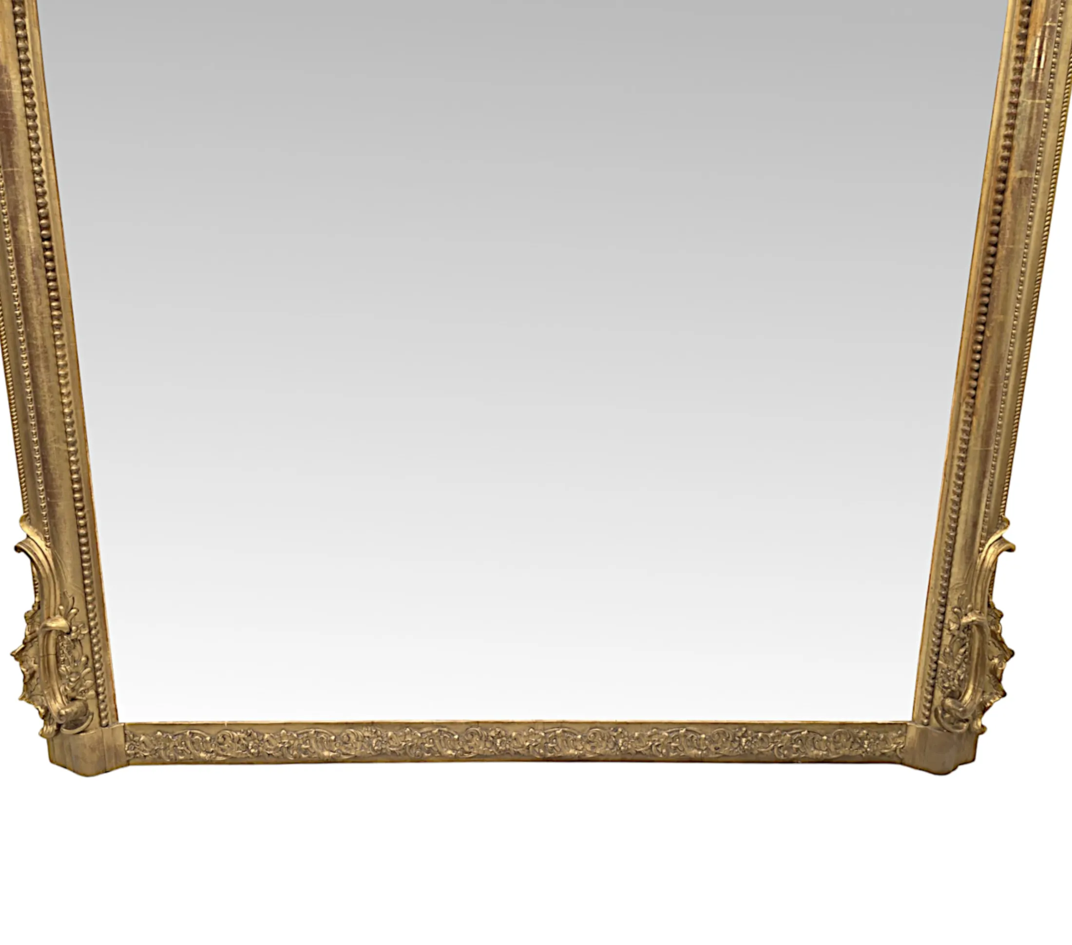 A Very Rare Pair of Massive 19th Century Giltwood Overmantel Mirrors