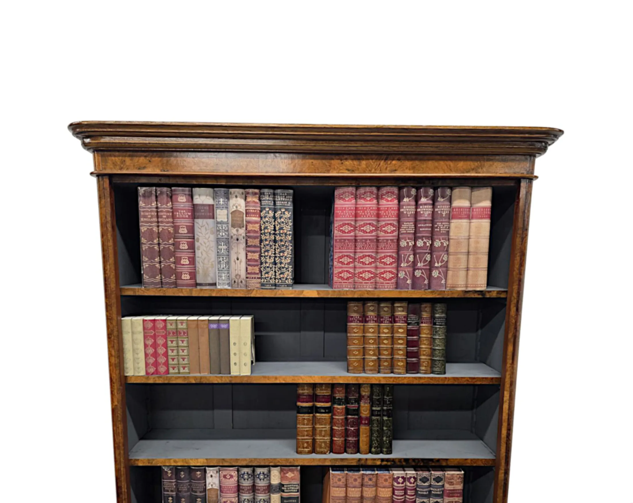  A Gorgeous Neat Size 19th Century Victorian Walnut Open Bookcase