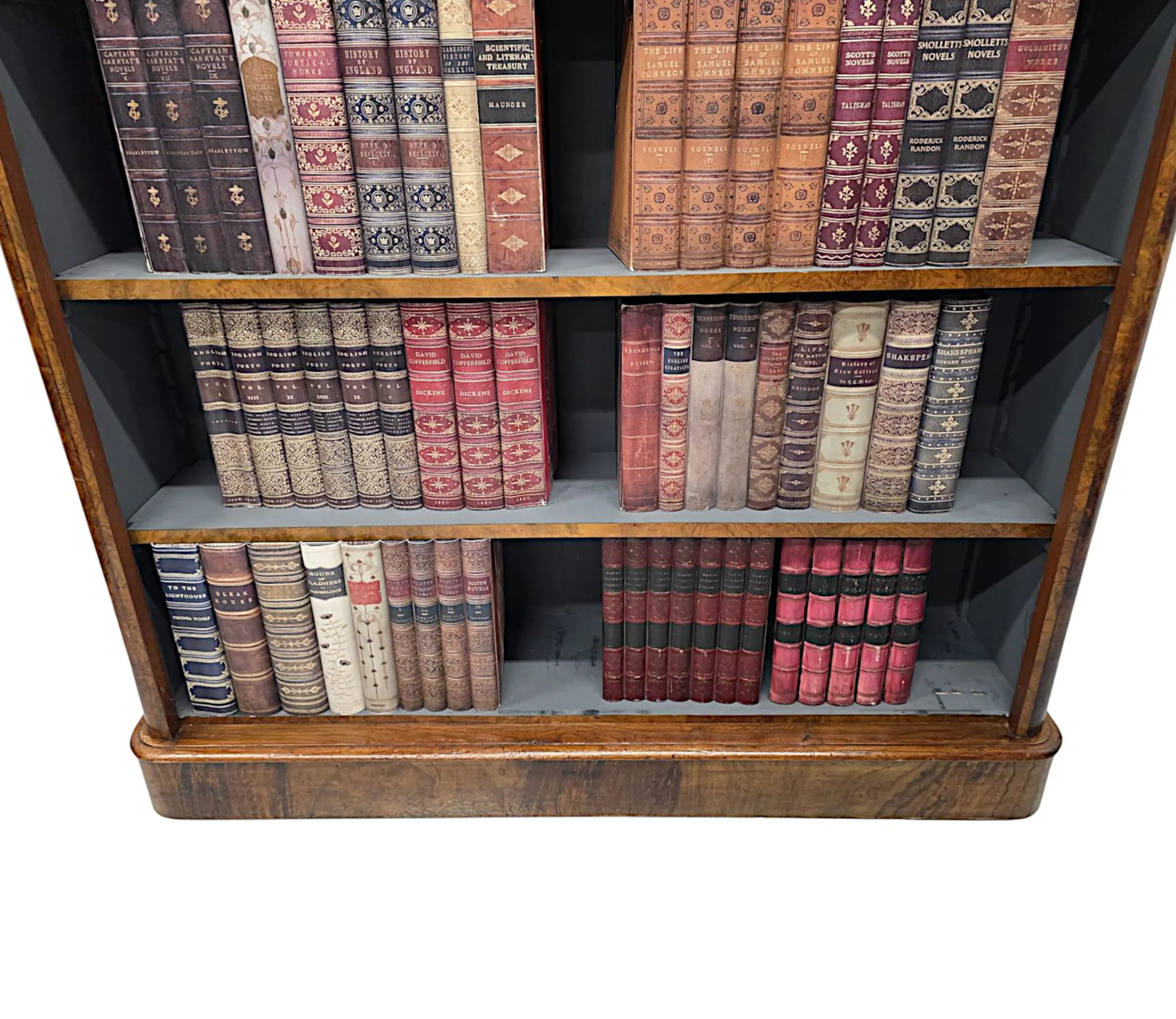  A Gorgeous Neat Size 19th Century Victorian Walnut Open Bookcase
