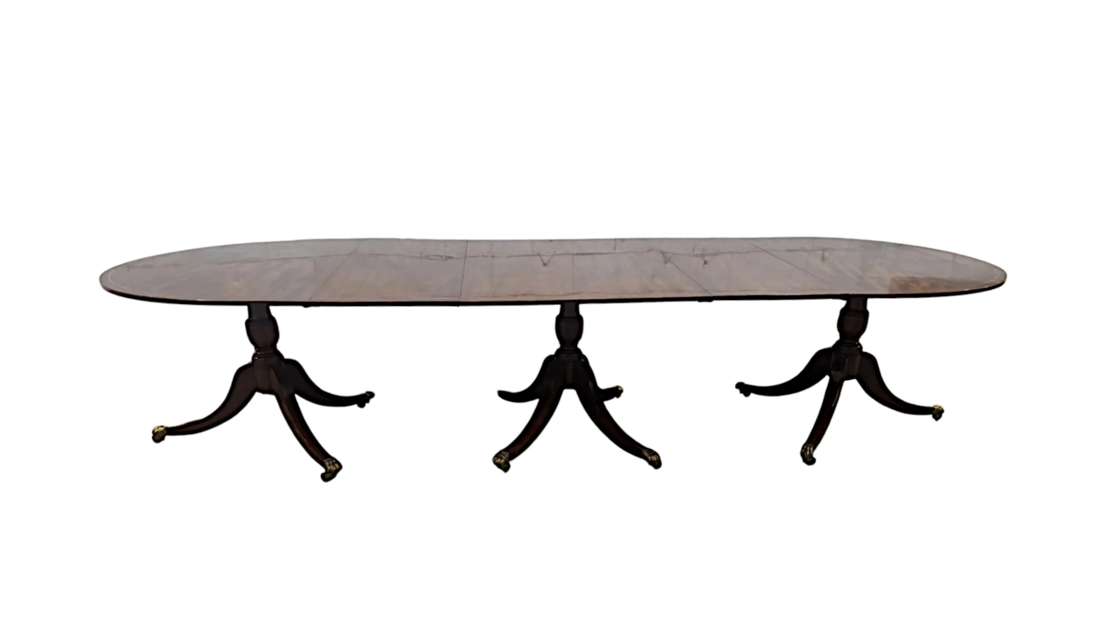 A Stunning Late 19th Century Inlaid D-End Twelve Seater Dining Table