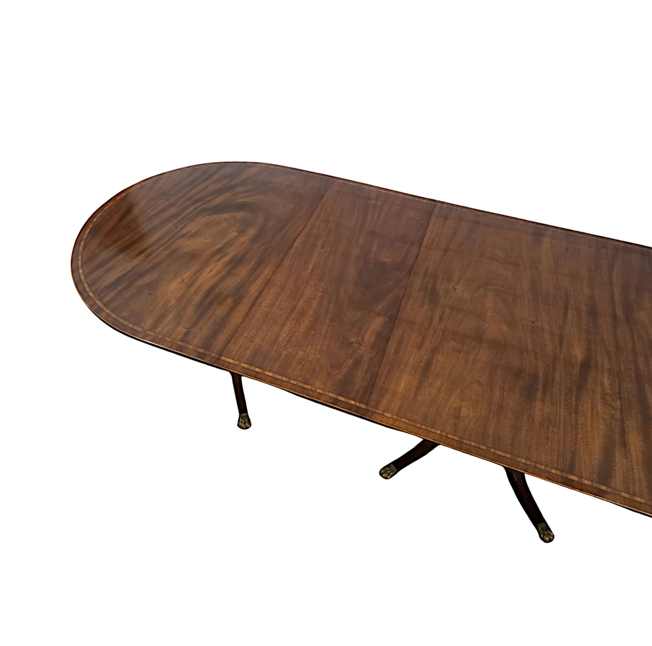 A Stunning Late 19th Century Inlaid D-End Twelve Seater Dining Table