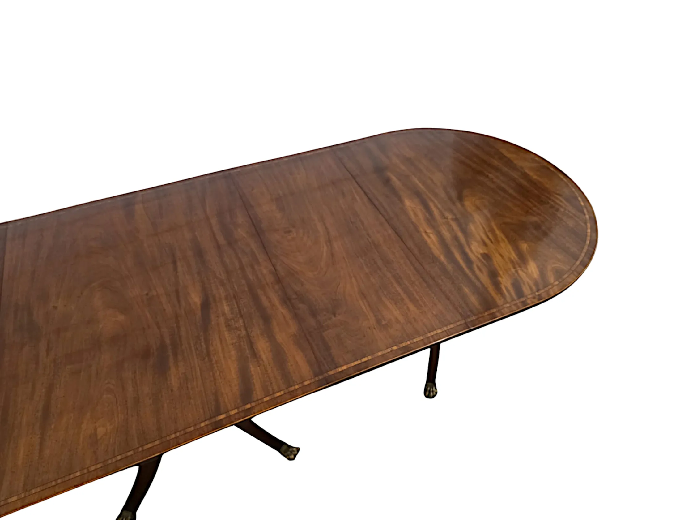 A Stunning Late 19th Century Inlaid D-End Twelve Seater Dining Table