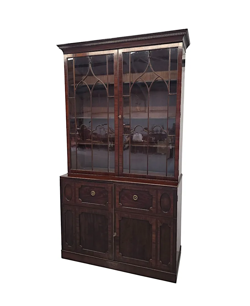 A Very Fine Large Early 19th Century Two Door Bookcase