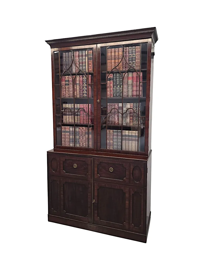 A Very Fine Large Early 19th Century Two Door Bookcase